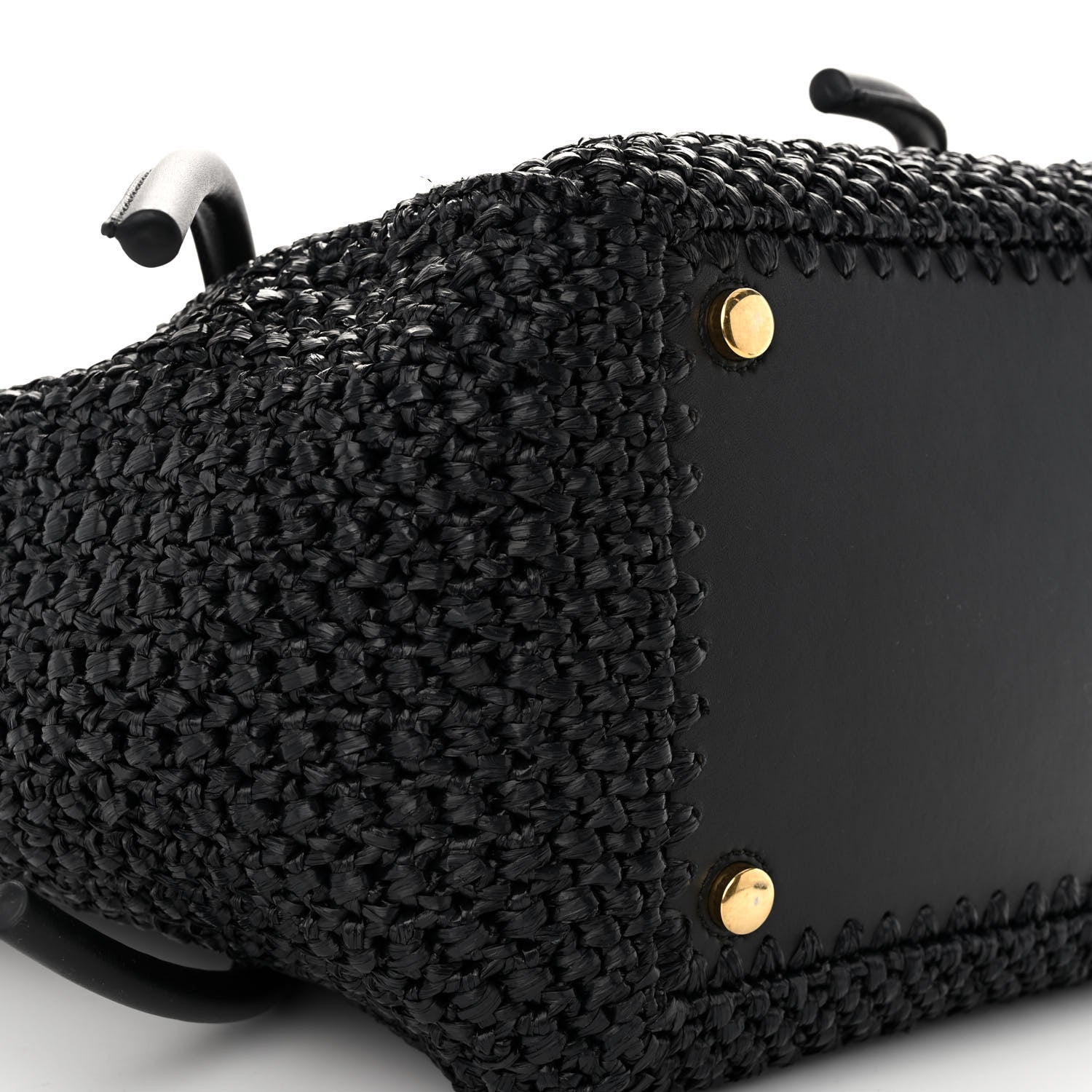Proenza Schouler Raffia Calfskin Pipe Bag Black 9 of 10