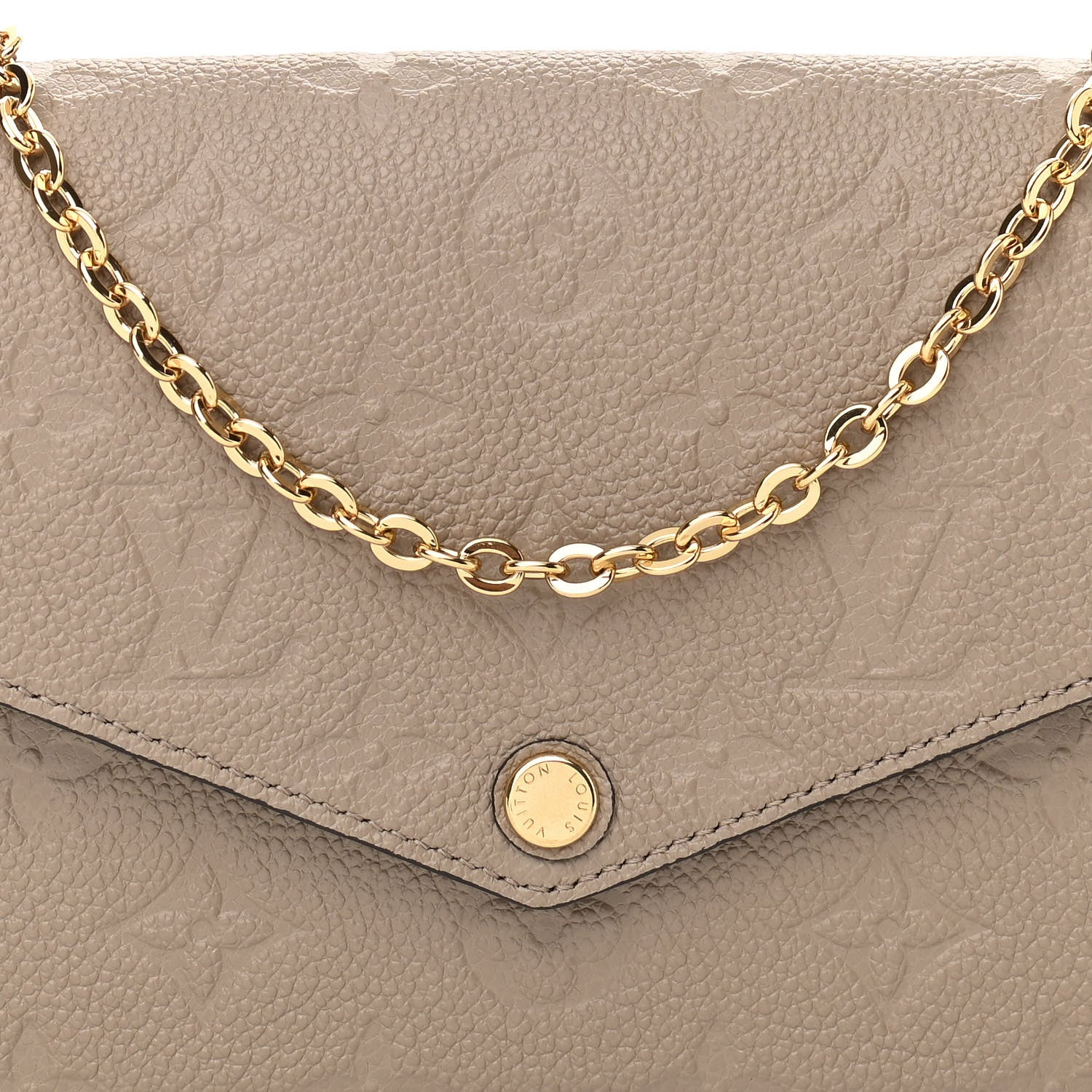 Louis Vuitton Empreinte Pochette Felicie Chain Wallet Tourterelle 8 of 10