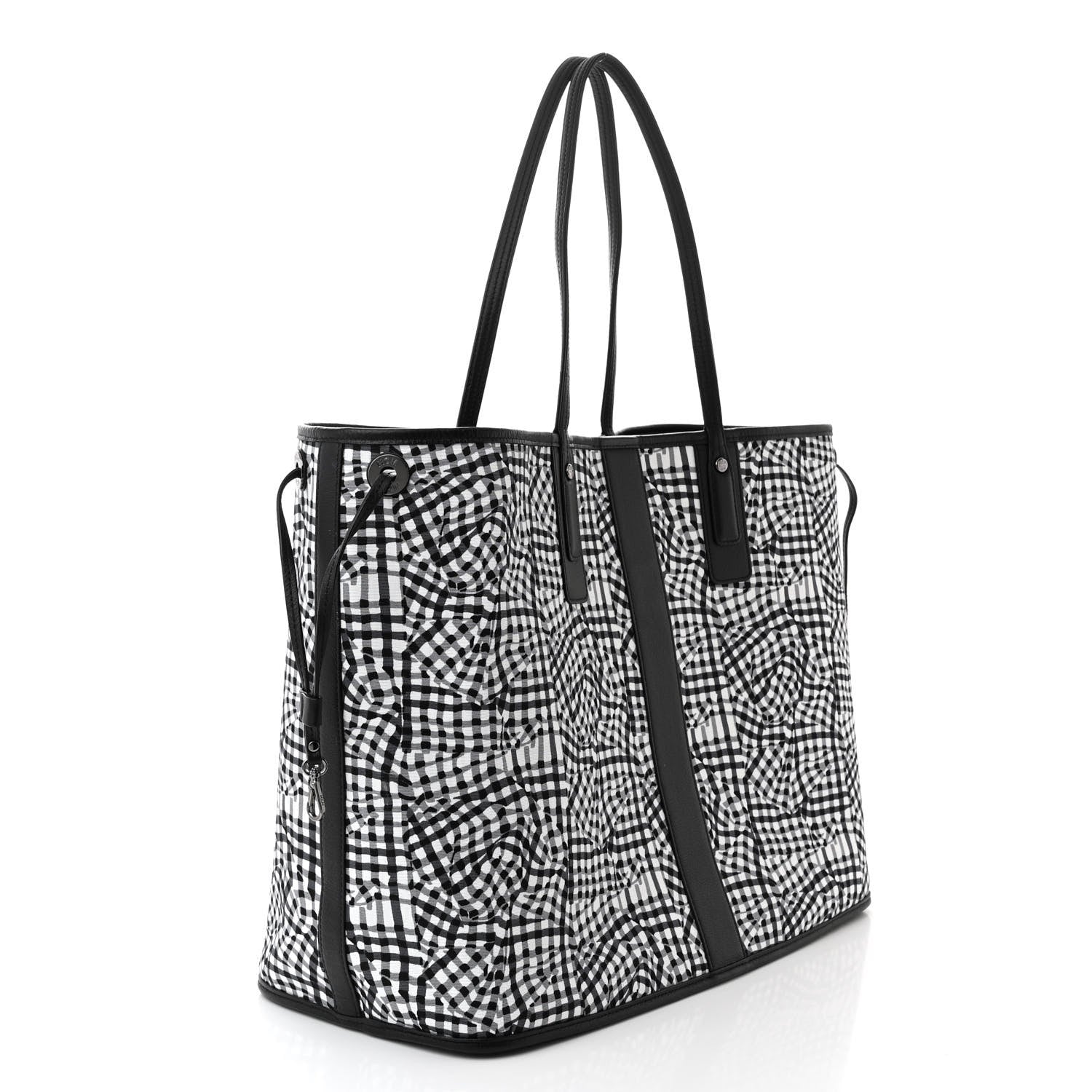 MCM Visetos Large Liz Reversible Shopper Tote Black 5 of 16