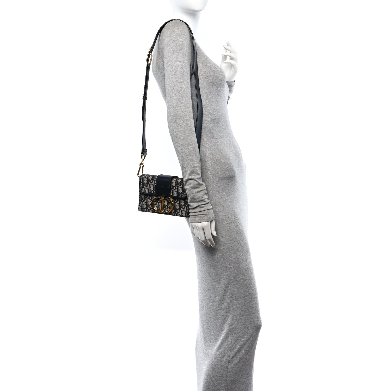 Christian Dior Oblique 30 Montaigne Box Bag Blue 2 of 9