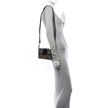 Christian Dior Oblique 30 Montaigne Box Bag Blue 2 of 9