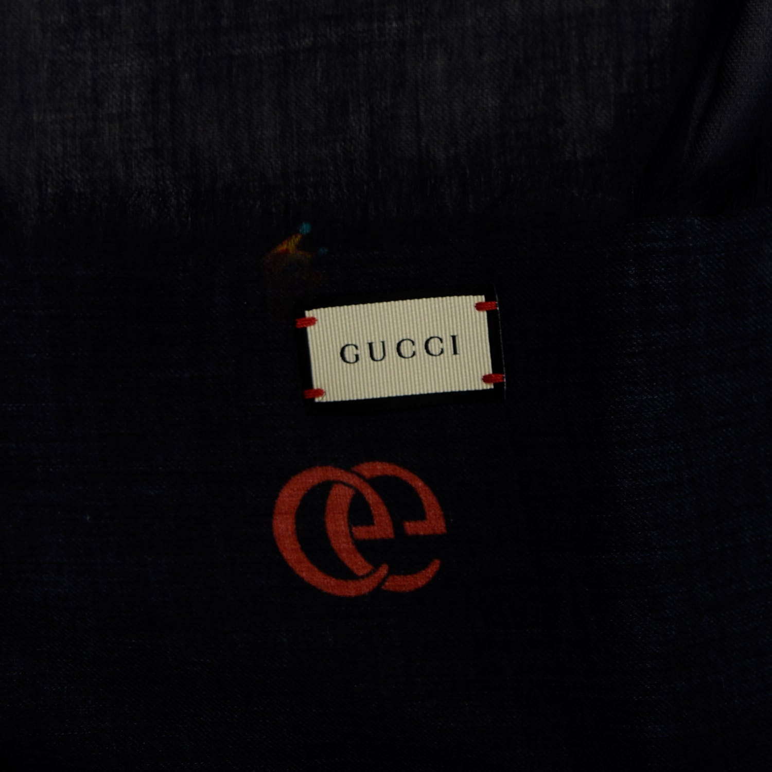 Gucci Modal Classic Mixer Shawl Black Midnight Blue 4 of 4