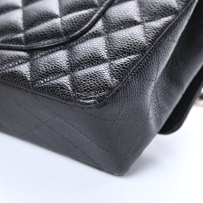 Chanel Caviar Quilted Medium Double Flap Black 12 of 20