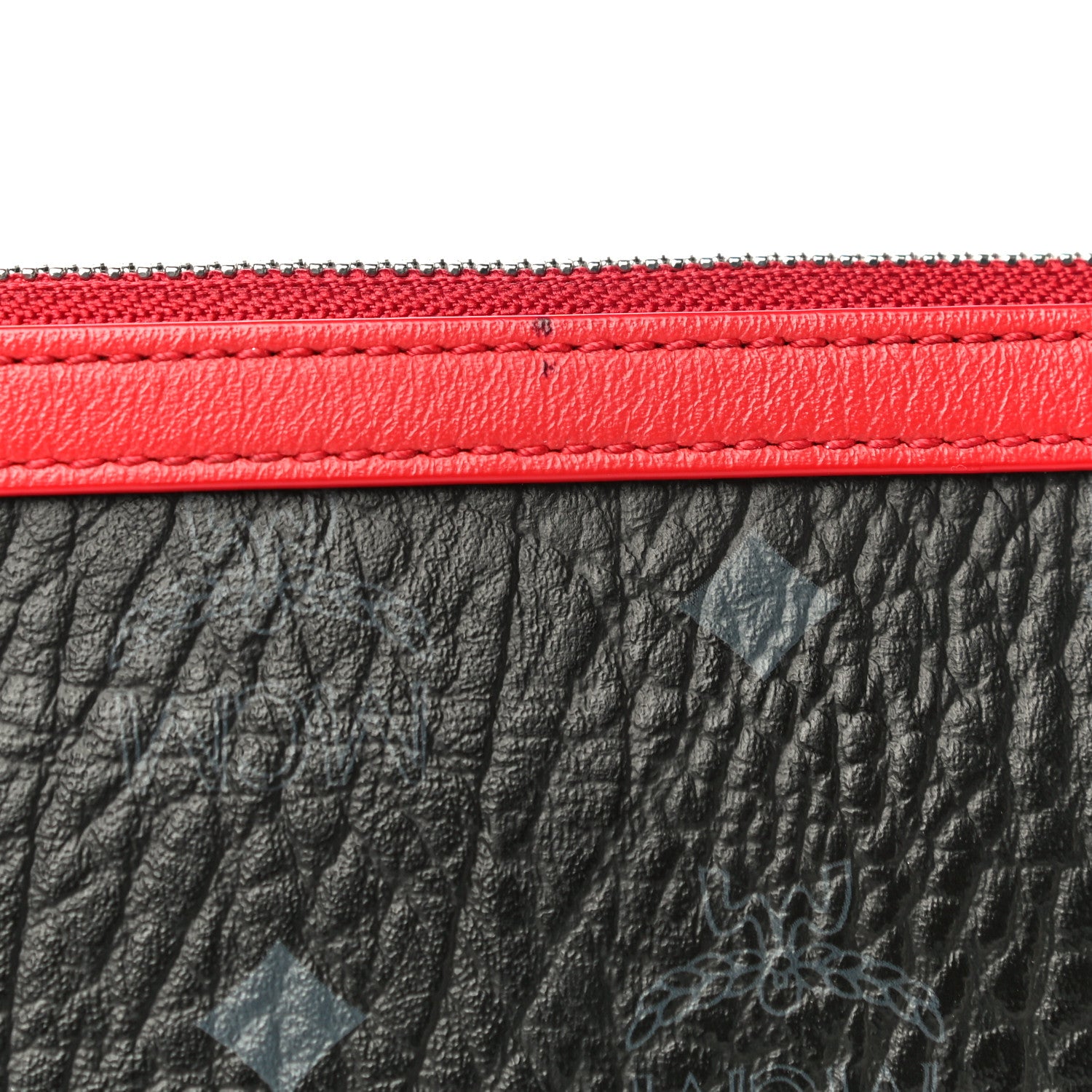 MCM Visetos Crossbody Pouch Black Red 11 of 15
