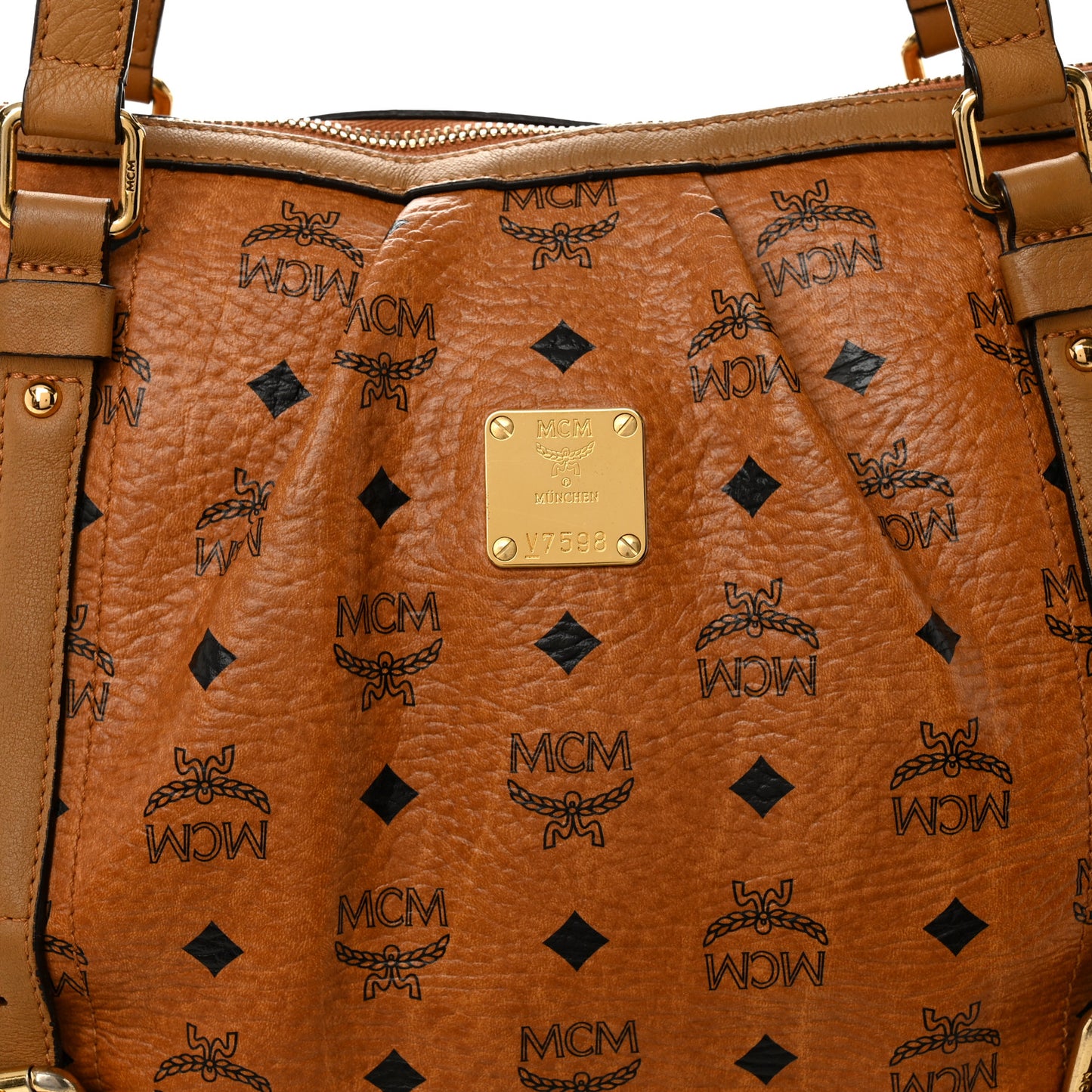 Visetos Medium Essentials Shopper Tote Cognac