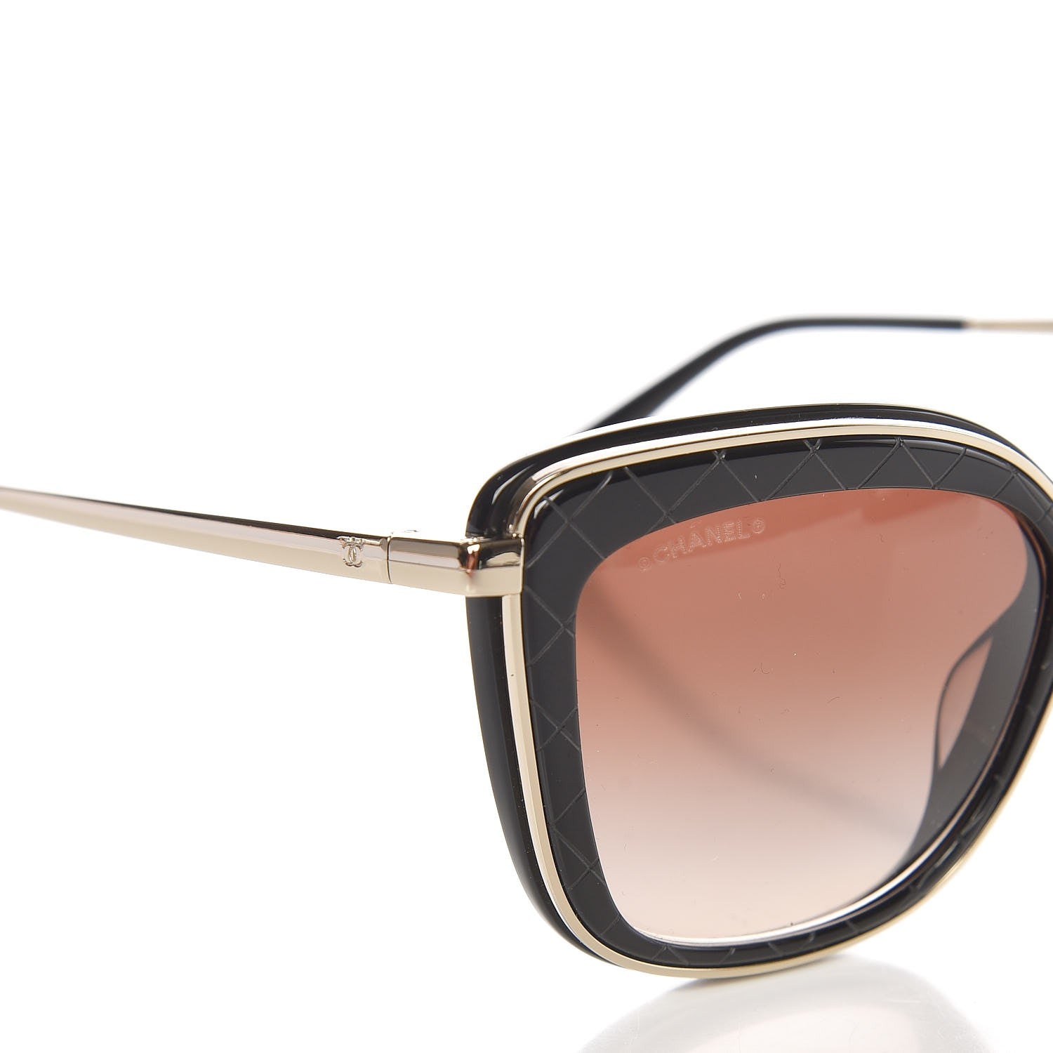 Chanel Acetate Quilted Metal Butterfly Sunglasses 4238-A Black 7 of 8