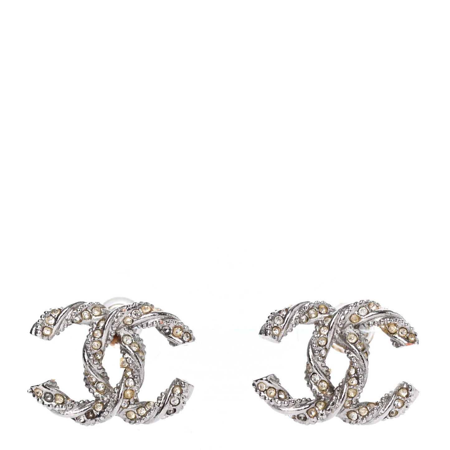Twisted CC Earrings Silver