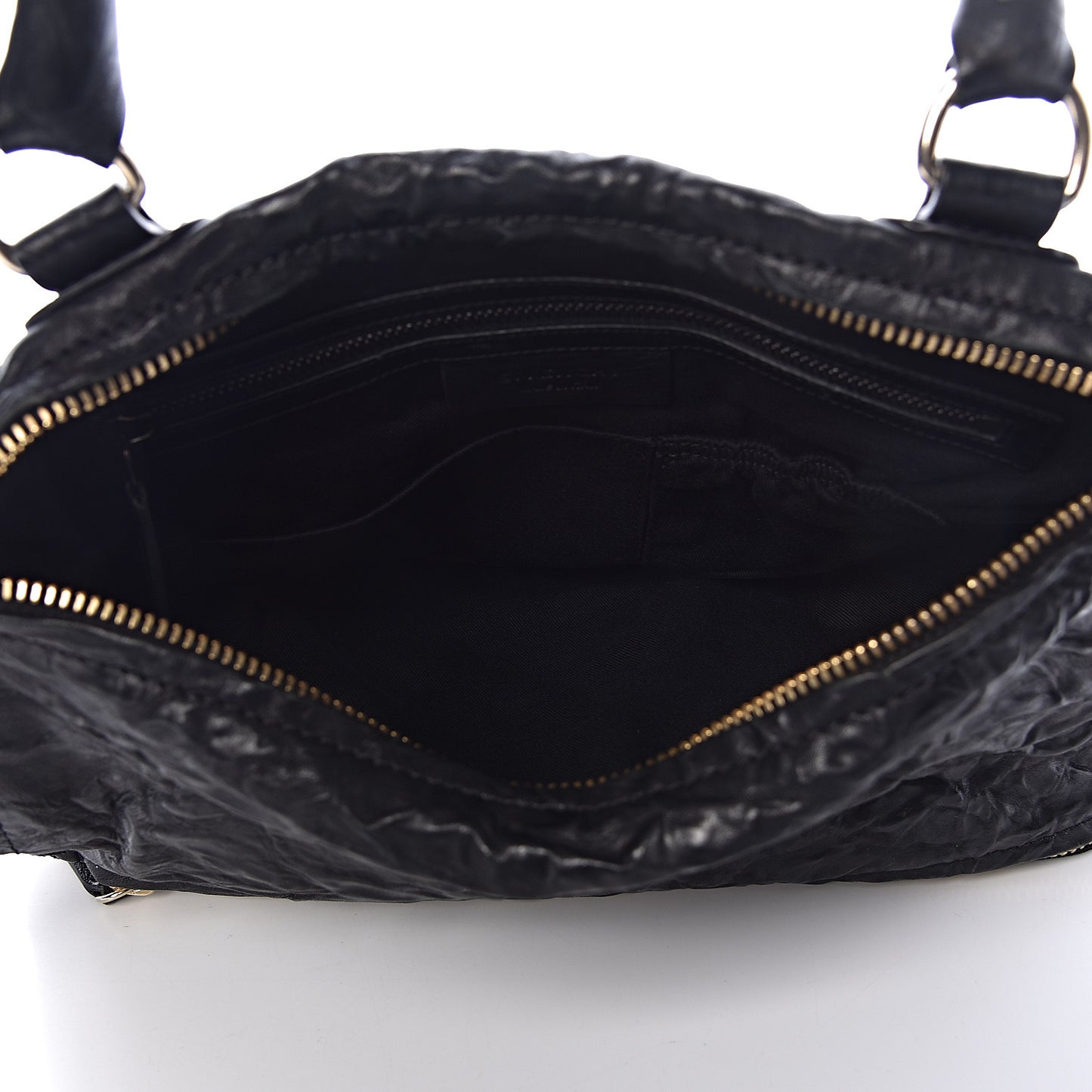 Tumbled Sheepskin Medium Pandora Bag Black