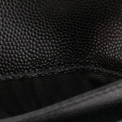 Saint Laurent Grain De Poudre Matelasse Chevron Monogram Zipped Card Case Black 7 of 8