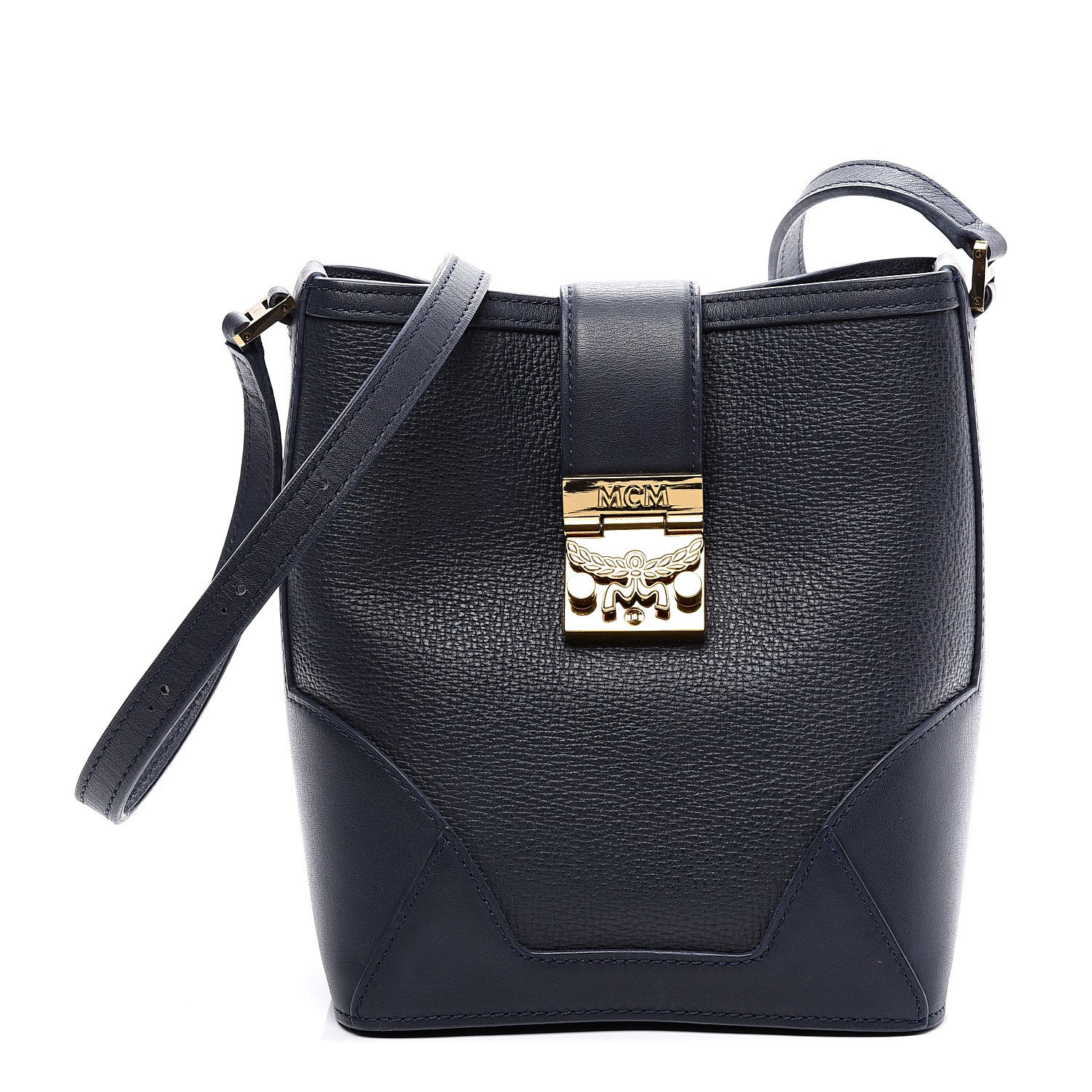 MCM Calfskin Mini Claudia Crossbody Bag True Navy 1 of 9