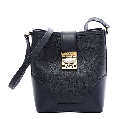 MCM Calfskin Mini Claudia Crossbody Bag True Navy 1 of 9