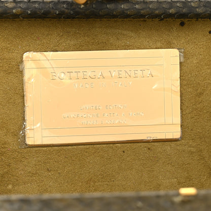 Bottega Veneta Snakeskin Crystal Bead Embellished Knot Clutch 6 of 9