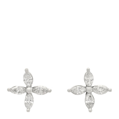 Tiffany Platinum Diamond .92ct Medium Victoria Earrings 1 of 4