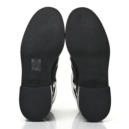 Louis Vuitton Glazed Calfskin Midtown Ankle Boots 40 Black 6 of 9