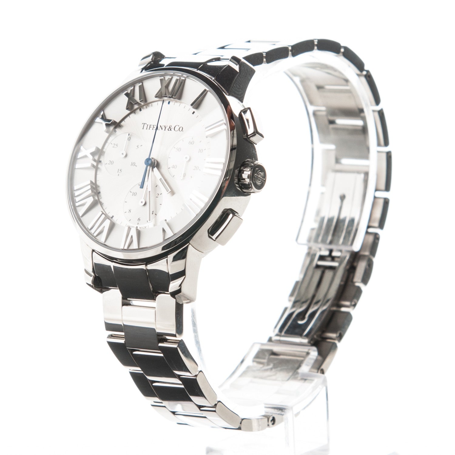Tiffany Stainless Steel 36mm Atlas Dome Chronograph Quartz Watch 3 of 10