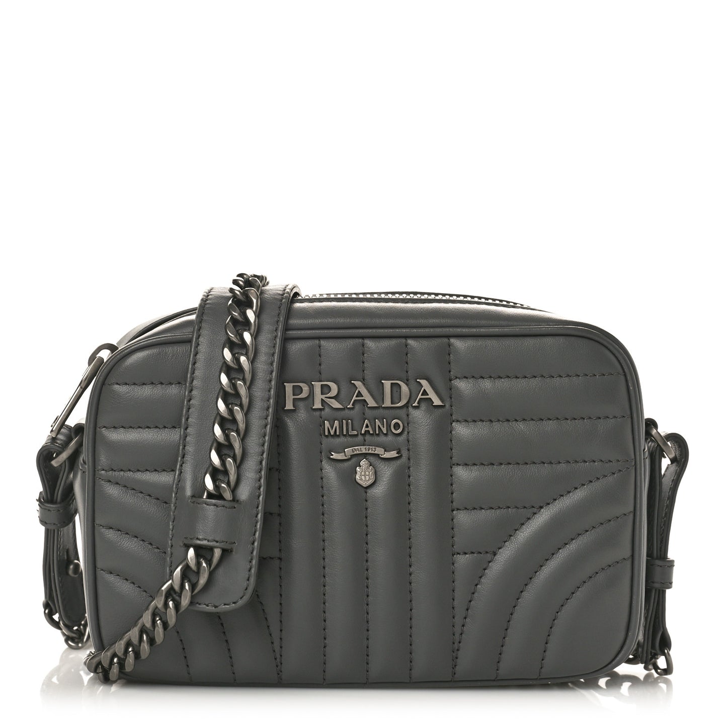 Soft Calfskin Diagramme Crossbody Bag Mercurio