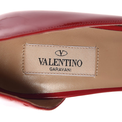 Valentino Garavani Patent Couture Bow Peep Toe d'Orsay 15/110mm Pumps 40.5 Rosso Valentino 6 of 8