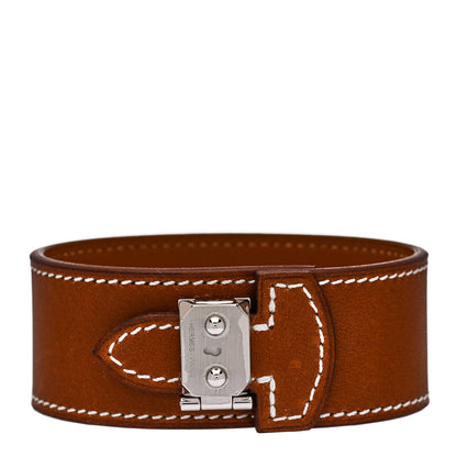 Hermes Natural Barenia Sac a Depeche Bracelet T5 Fauve 1 of 5