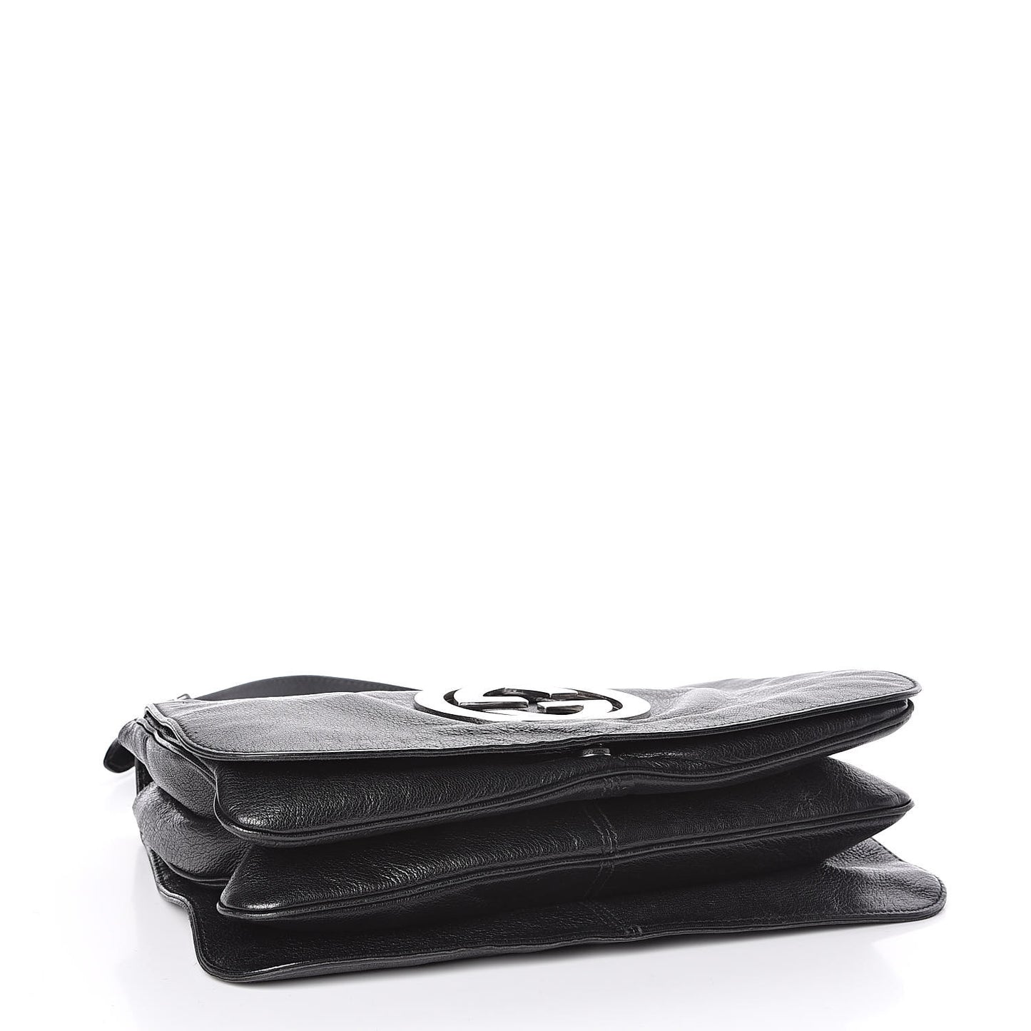 Calfskin Blondie Medium Shoulder Flap Black