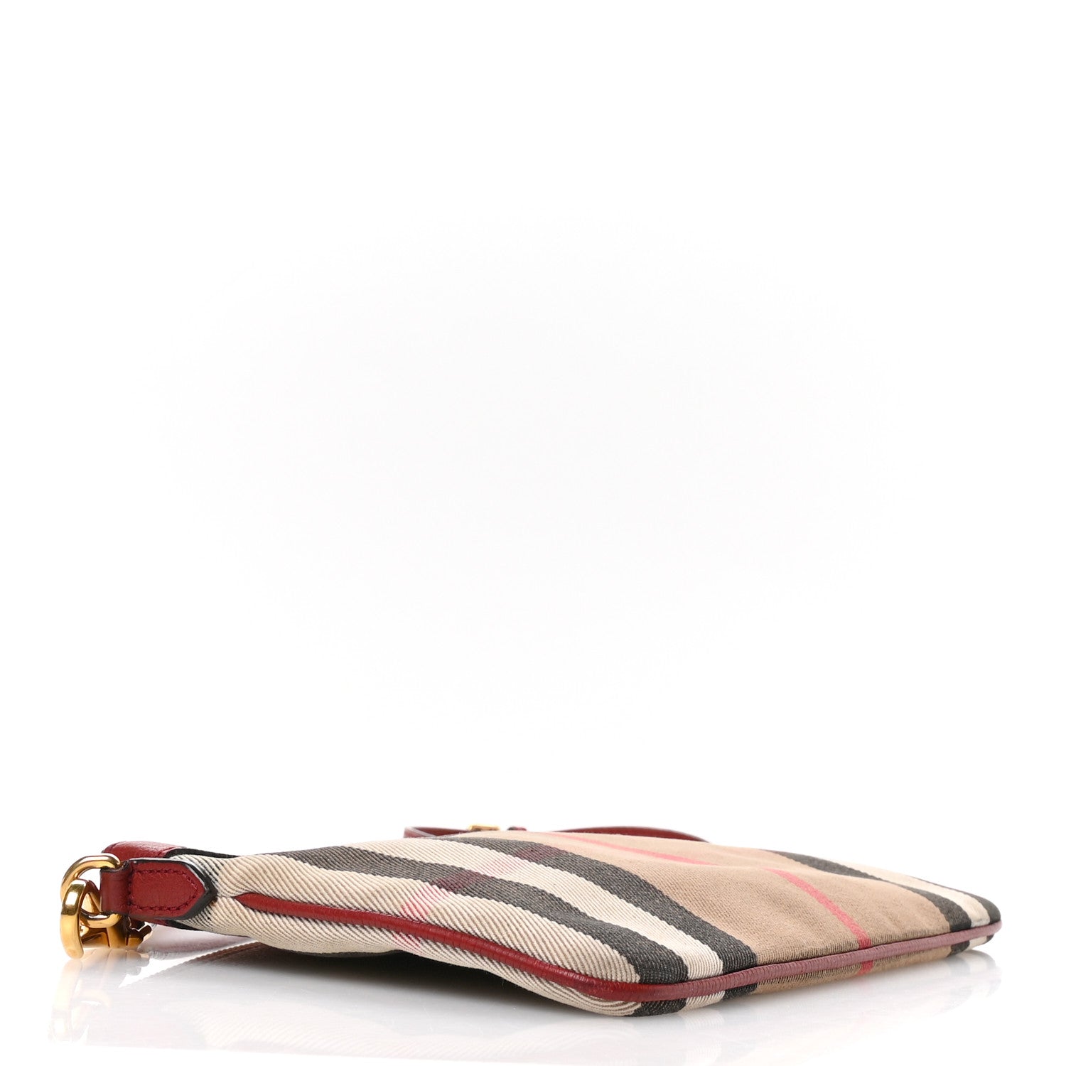 Burberry House Check Derby Peyton Crossbody Clutch Bag Red 4 of 11