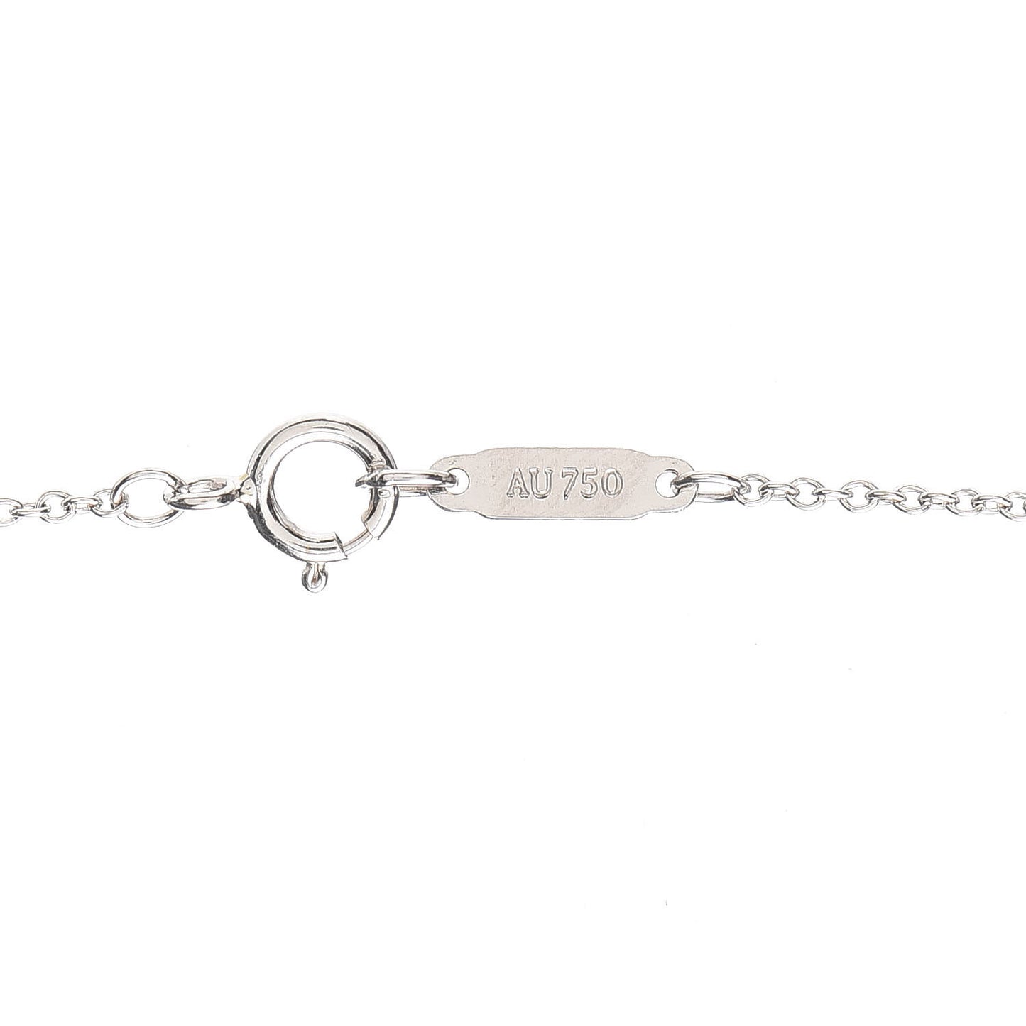 18K White Gold Diamond Atlas Pierced Key Pendant Necklace