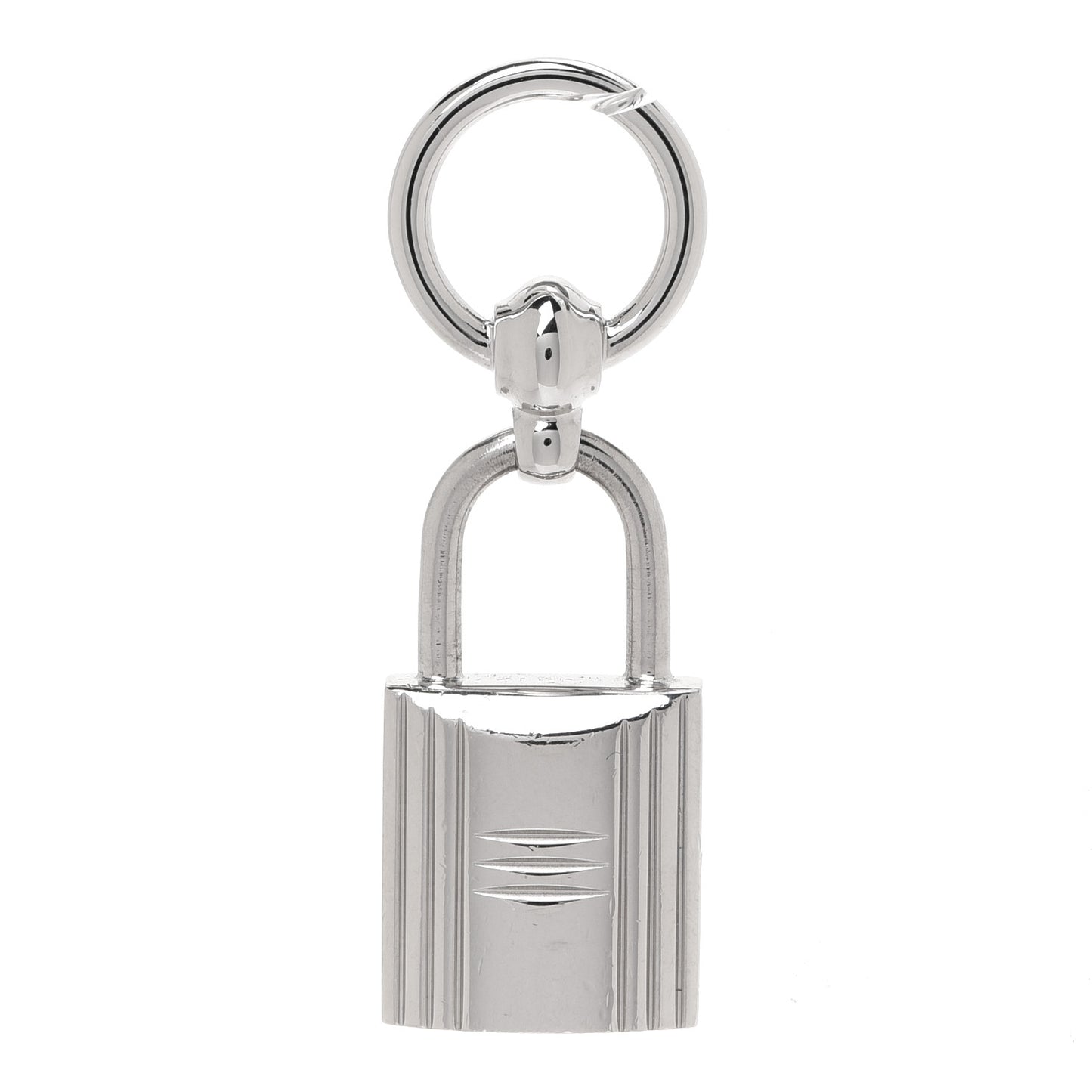 Permabrass Mini Loop Charms Cadenas Scarf Ring Silver