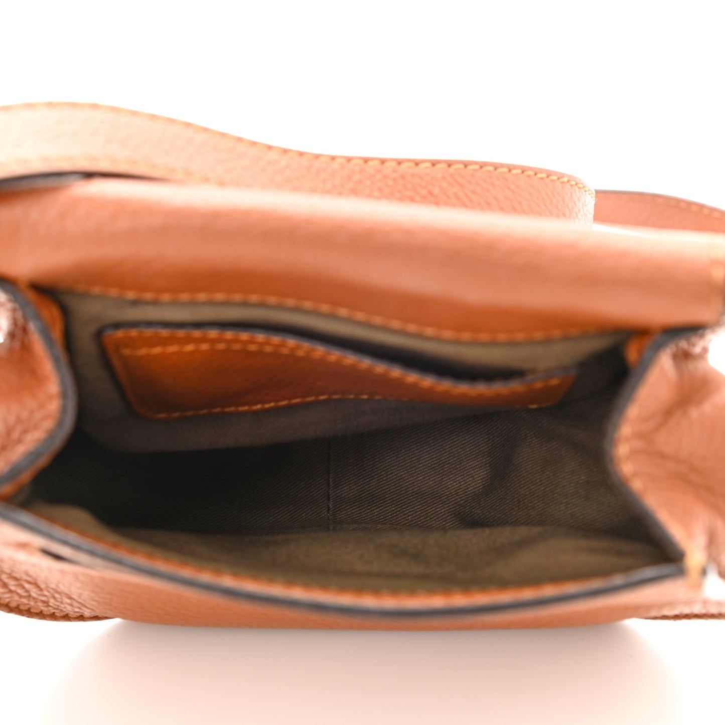Calfskin Mini Marcie Round Crossbody Bag Nut