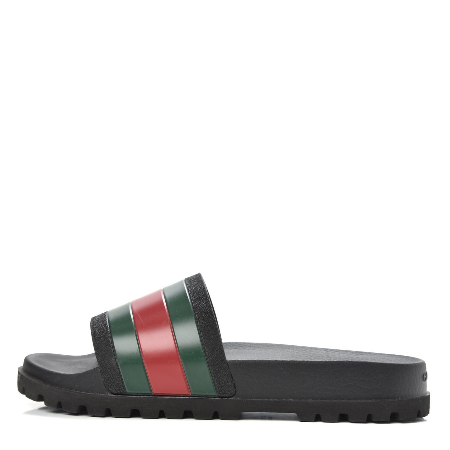 Rubber Web Mens Lug Sole Slide Sandals 12 Black Green Red