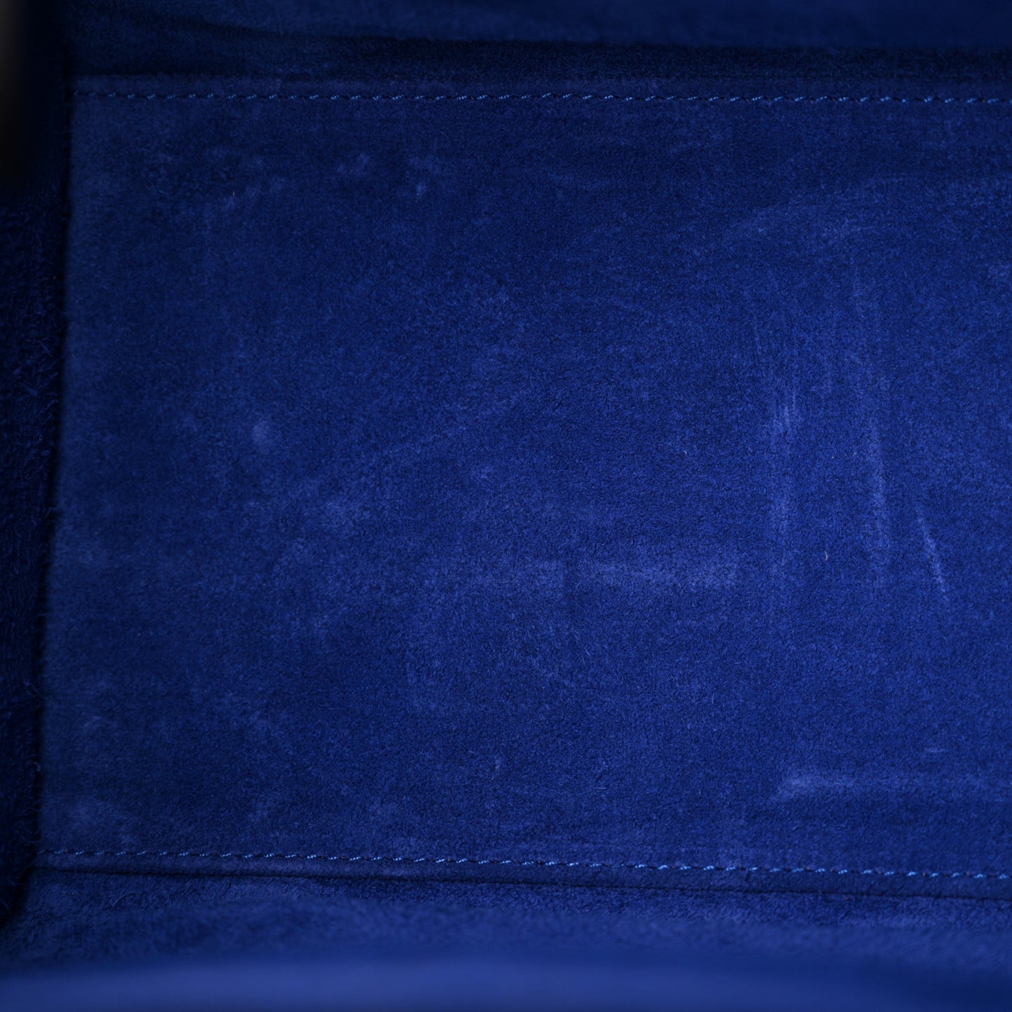 Drummed Calfskin Micro Luggage Indigo