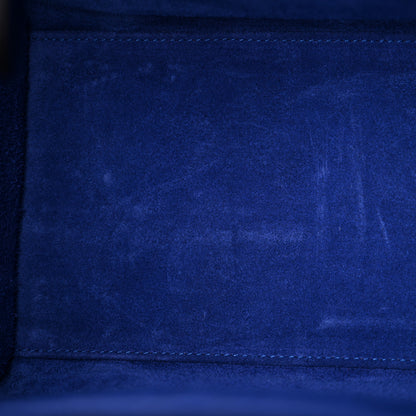 Celine Drummed Calfskin Micro Luggage Indigo 10 of 10