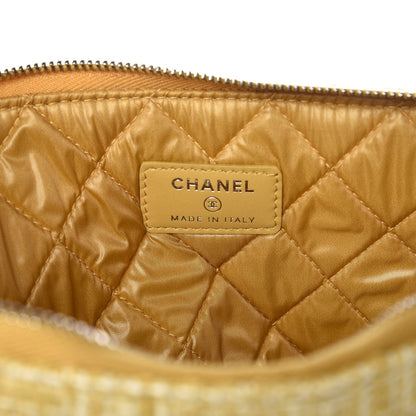 Chanel Woven Straw Raffia Large Deauville Pouch Light Yellow 6 of 8