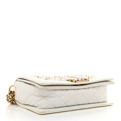 Chanel Patent Sequin Medium Boy Chanel Flap White Pink Light Blue 4 of 10