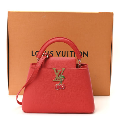 Louis Vuitton LV X TM Taurillon Cerises Capucines BB Rouge 10 of 10