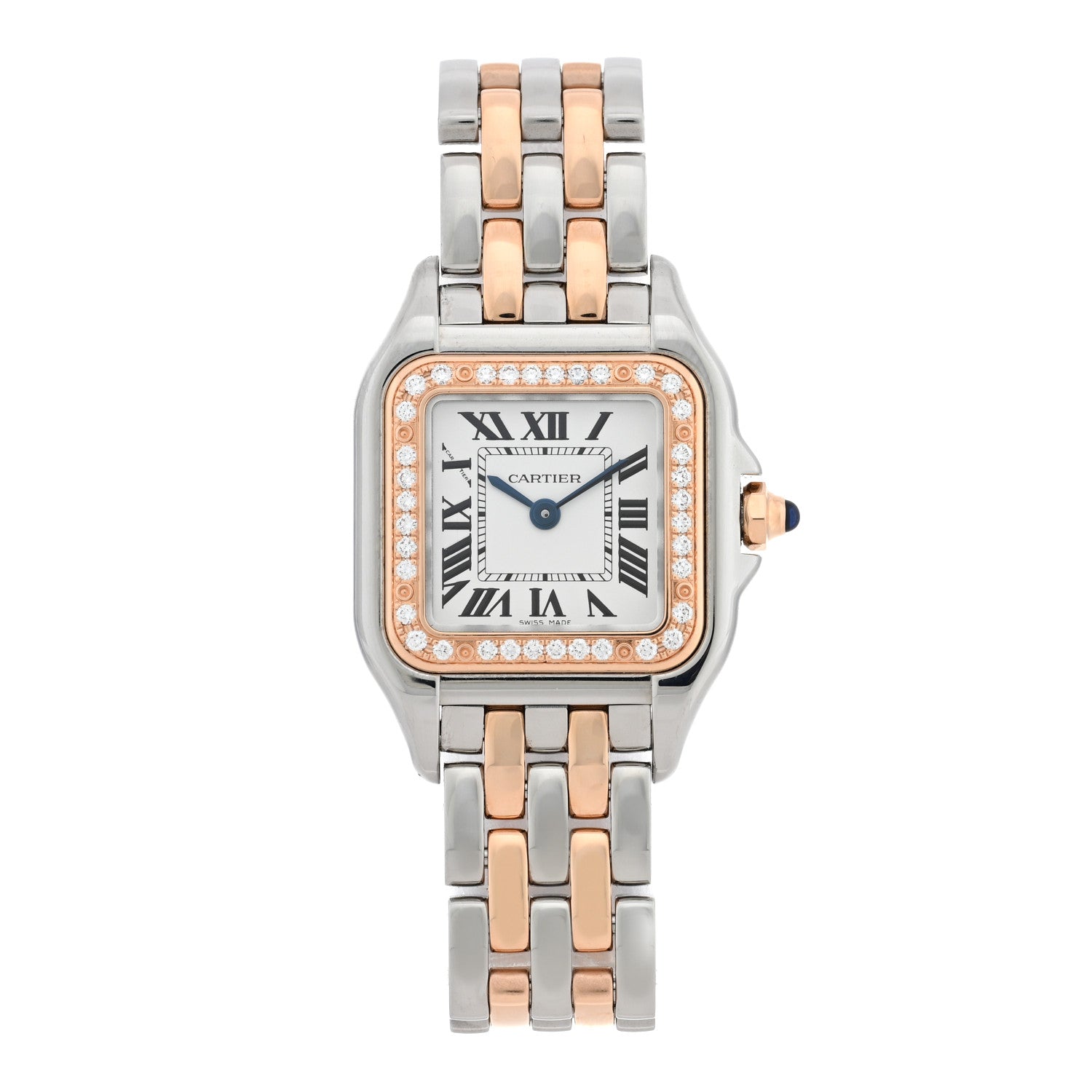 Cartier Stainless Steel 18K Pink Gold Diamond 22mm Panthere Quartz Watch 1 of 4