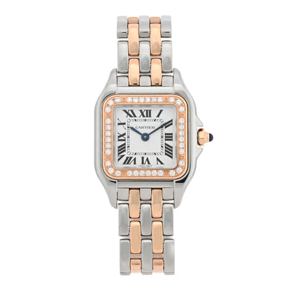 Cartier Stainless Steel 18K Pink Gold Diamond 22mm Panthere Quartz Watch 1 of 4
