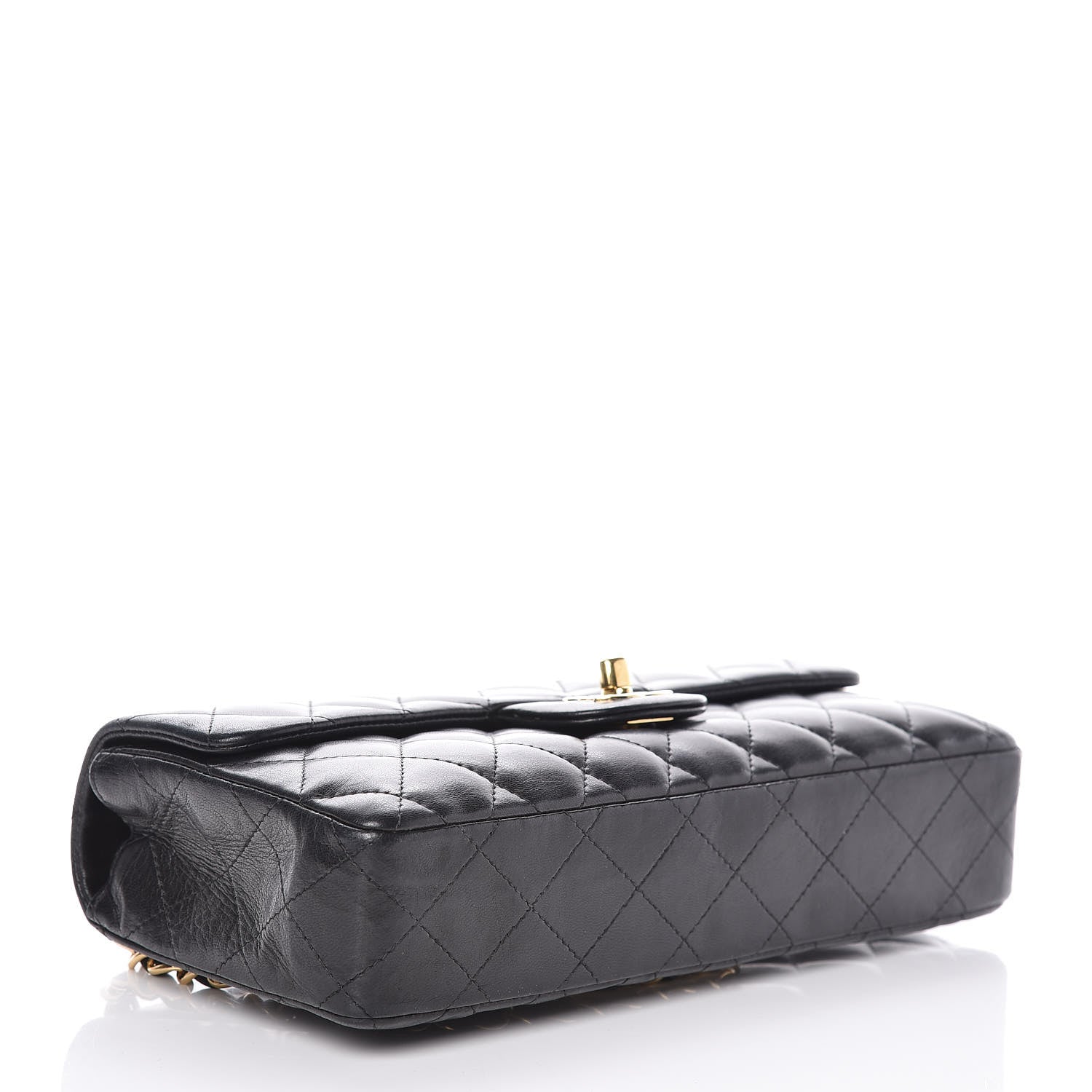 Chanel Lambskin Quilted East West Flap Black 4 of 12