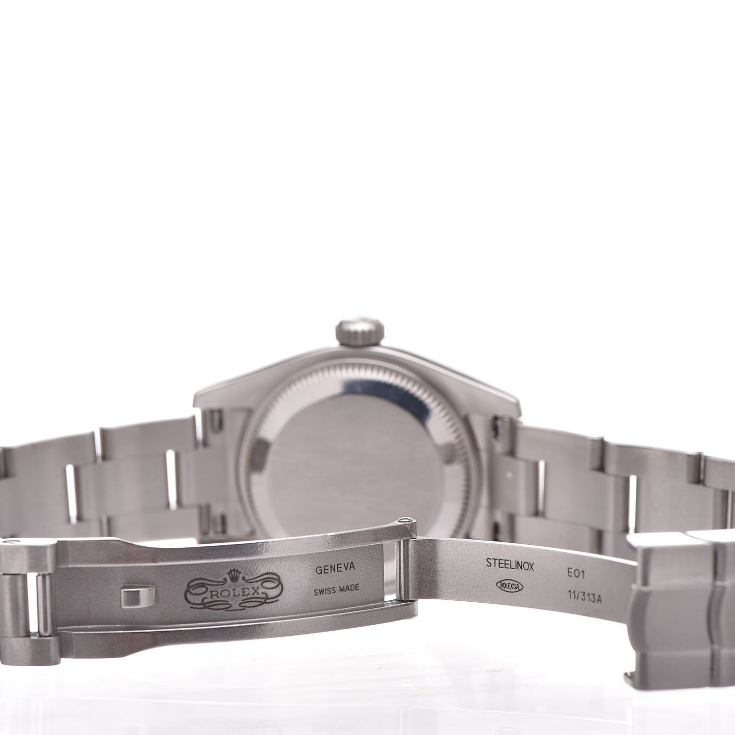 Stainless Steel 26mm Oyster Perpetual Watch Pink Index 176200