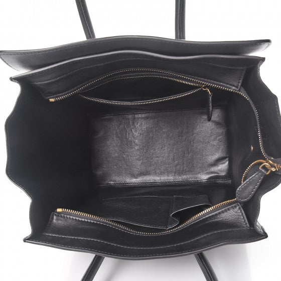 Celine Smooth Calfskin Mini Luggage Black 5 of 14