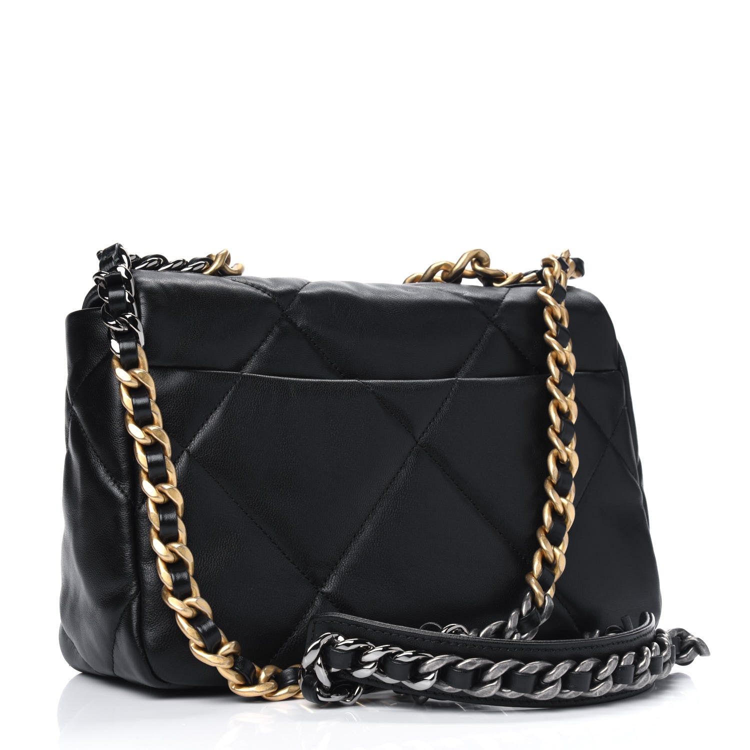 Chanel Goatskin Quilted Medium Chanel 19 Flap Black 2 of 4