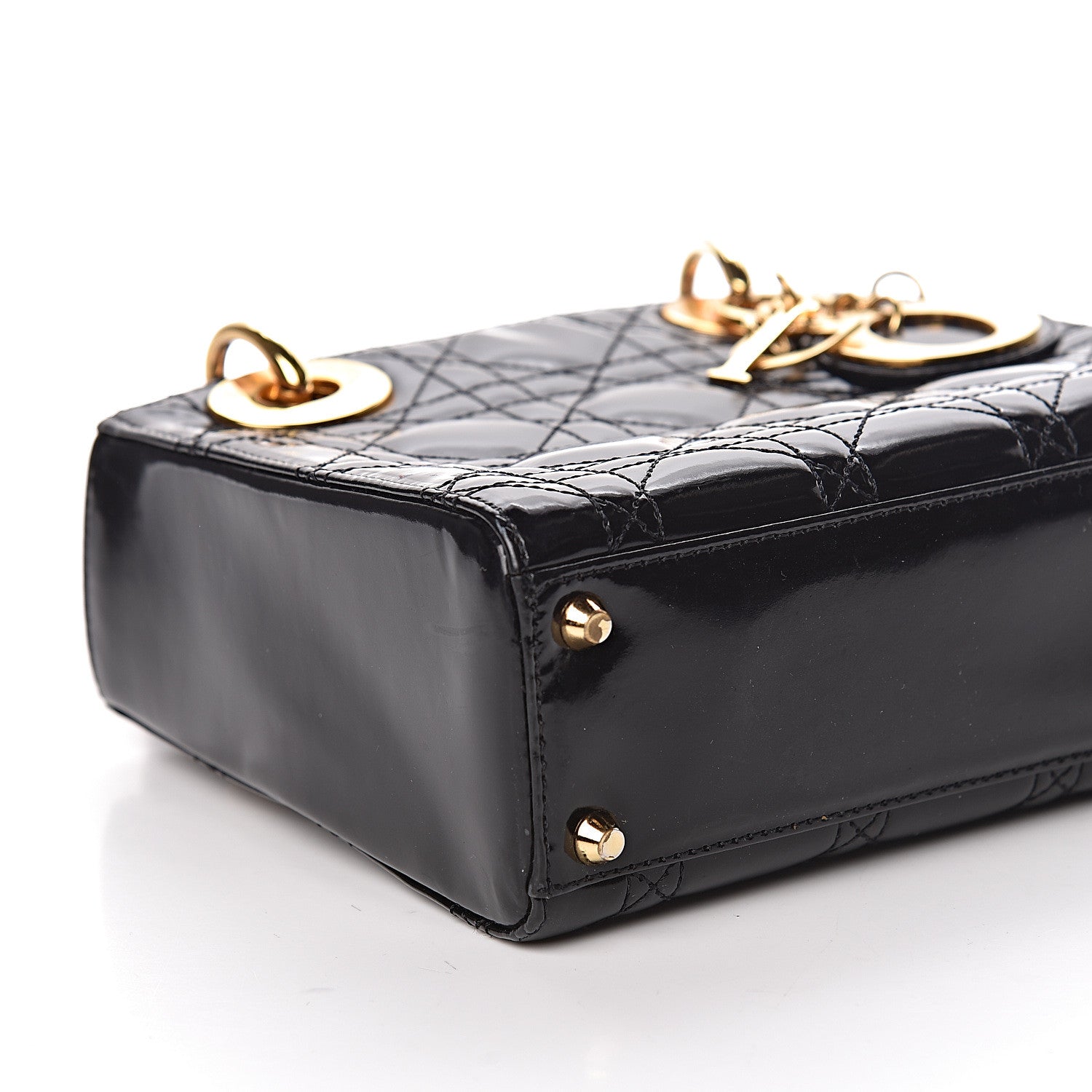 Christian Dior Patent Cannage Mini Lady Dior Black 8 of 13