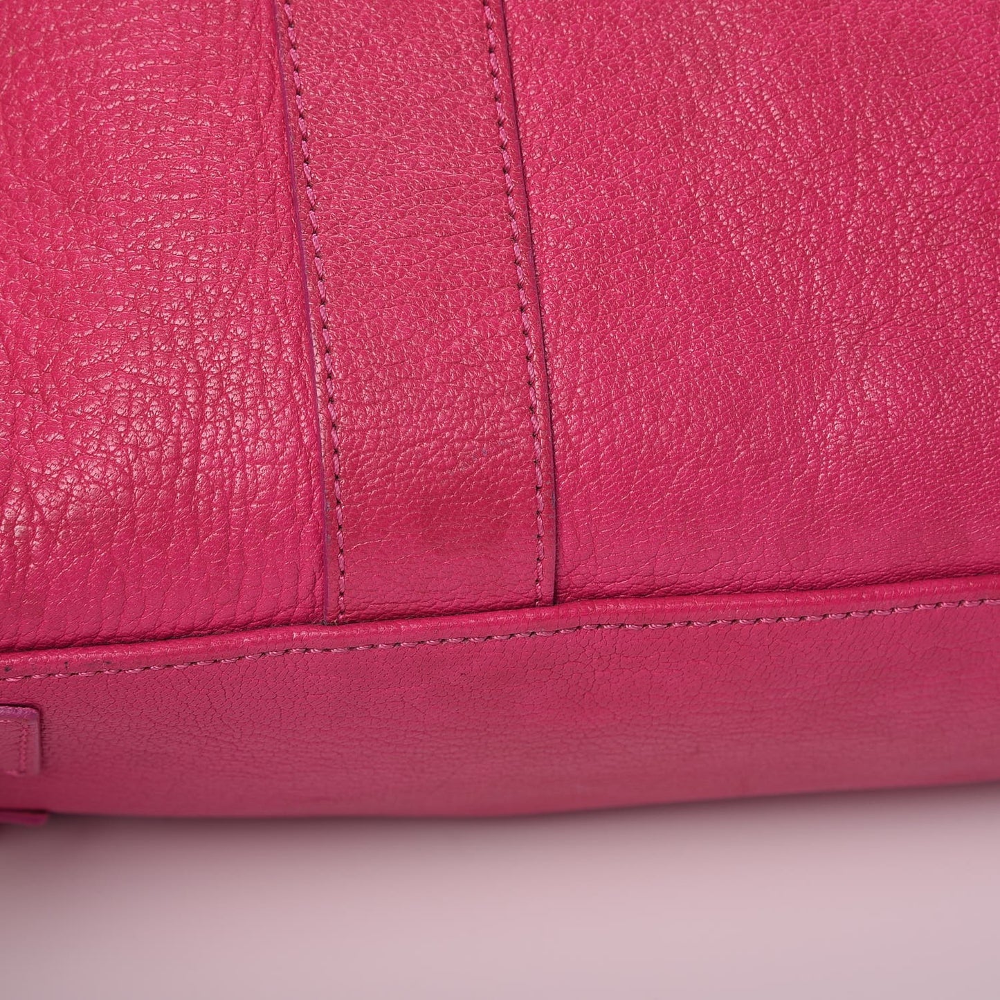 Spongy Pebbled Calfskin Bayswater Hot Fuchsia