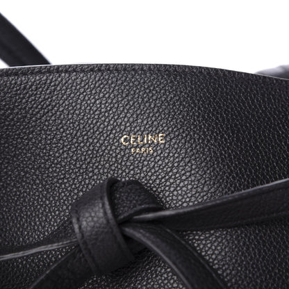 Celine Soft Grained Calfskin Small Belt Cabas Phantom Black 10 of 10