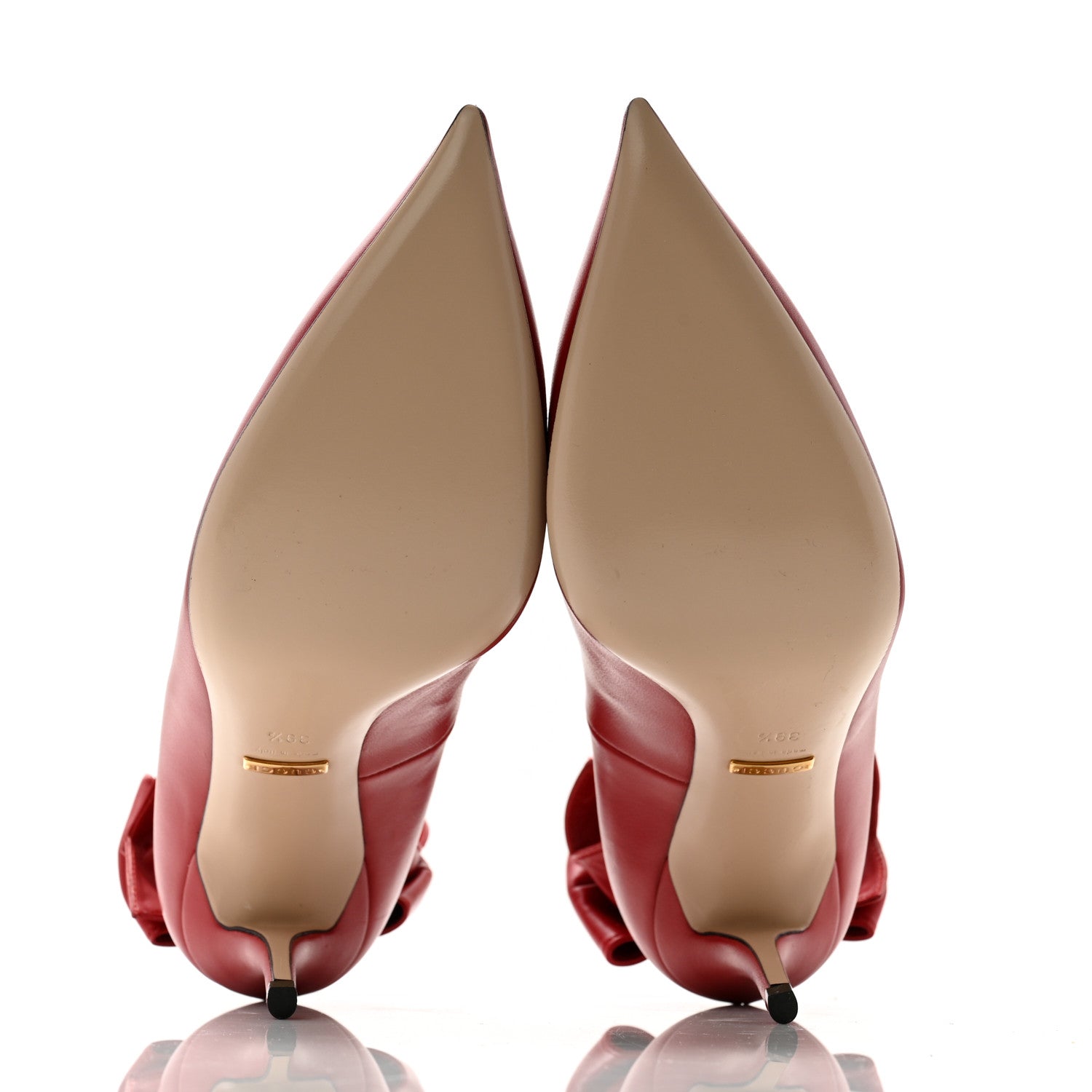 Gucci Nappa Queen Margaret Pumps 39.5 Hibiscus Red 5 of 10