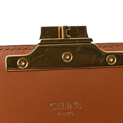 Celine Canvas Calfskin Triomphe Shoulder Bag Tan 6 of 12