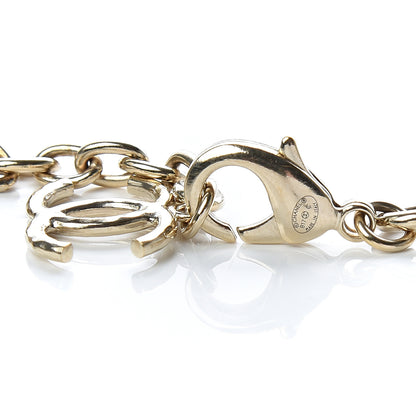 Chanel Metal Hoop Cuba Logo Necklace Gold 4 of 4