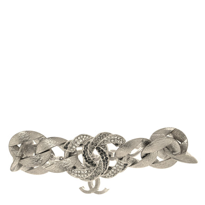 Chanel Crystal CC Chain Link Bracelet Grey 1 of 5