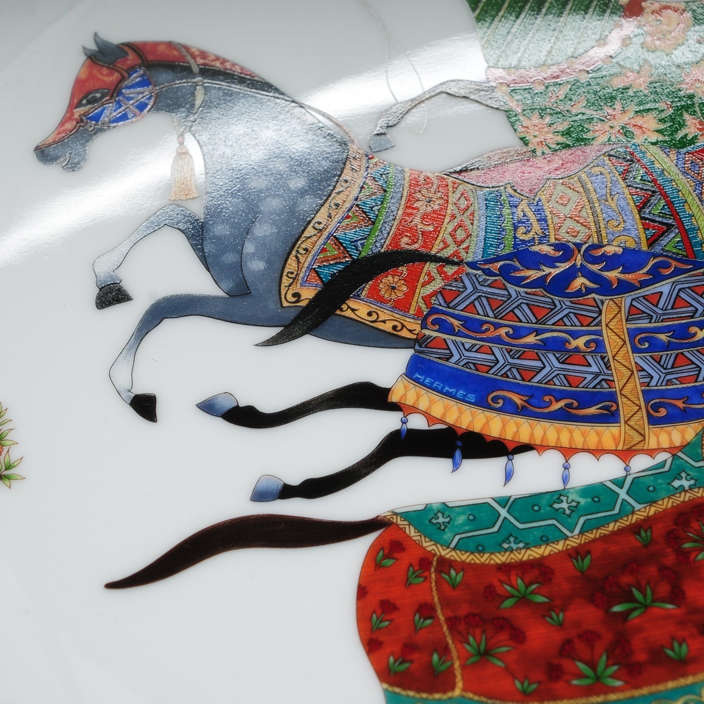Porcelain Large Cheval D'Orient Deep Platter