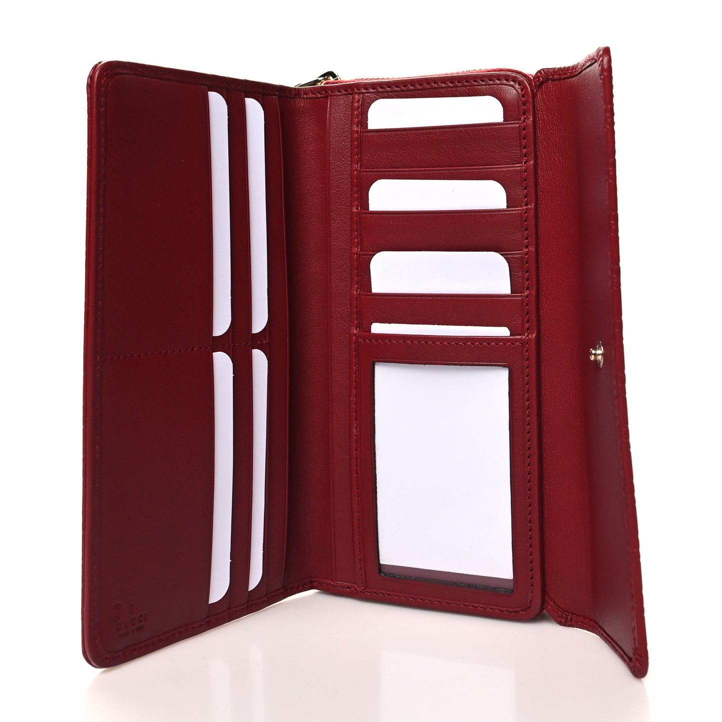 Soft Microssima Continental Zip Wallet Red
