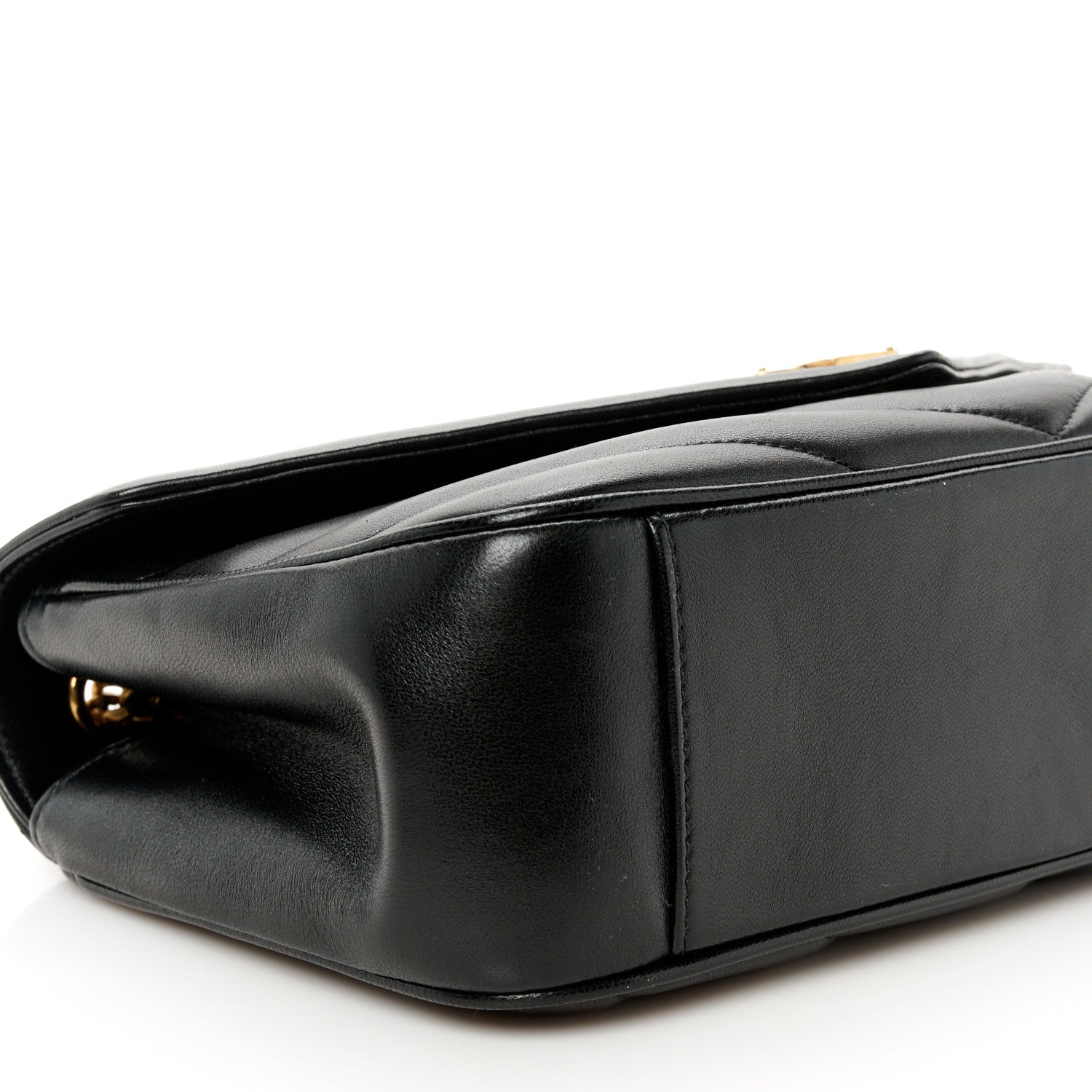 Saint Laurent Lambskin Chevron Quilted Medium Loulou Black 12 of 13