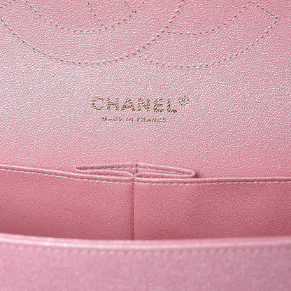 Chanel Iridescent Caviar Quilted Jumbo Double Flap Rose Pink 6 of 11